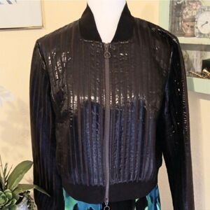Veste Worth New York Femme – Petite Taille – Noire – Fermeture éclair – Ouverte Devant